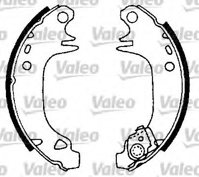 554652 VALEO Brake System Brake Shoe Set