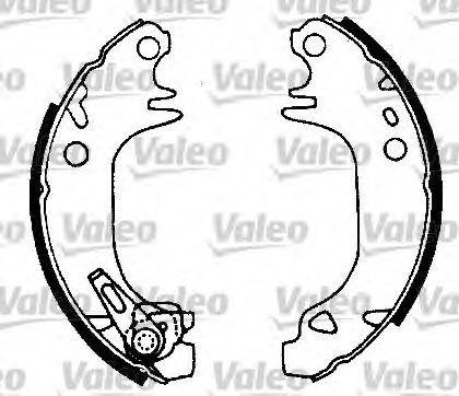 553710 VALEO Brake System Brake Shoe Set