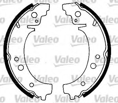 562523 VALEO Brake System Brake Shoe Set