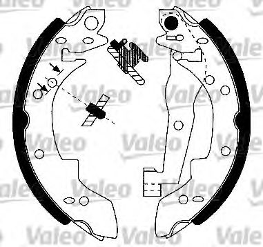 554679 VALEO Комплект тормозов, барабанный тормозной механизм