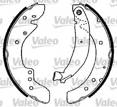 553774 VALEO Brake Shoe Set