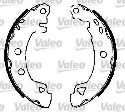 553817 VALEO Brake System Brake Shoe Set