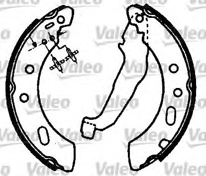554798 VALEO Brake System Brake Shoe Set