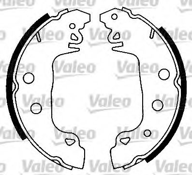 553636 VALEO Brake System Brake Shoe Set