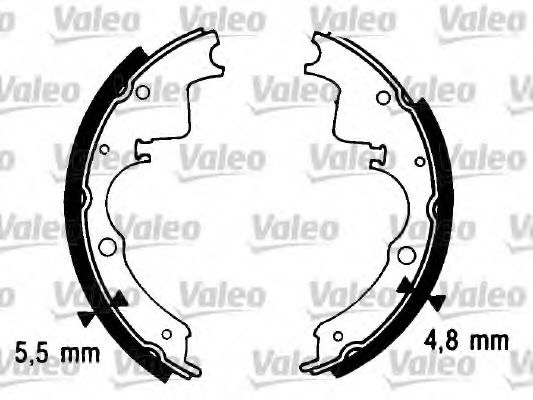 562987 VALEO Brake System Brake Shoe Set