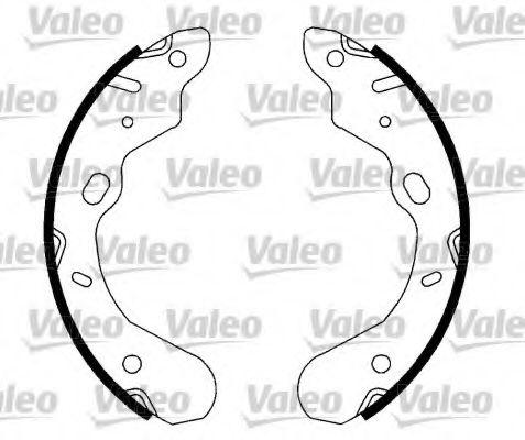 553895 VALEO Brake System Brake Shoe Set