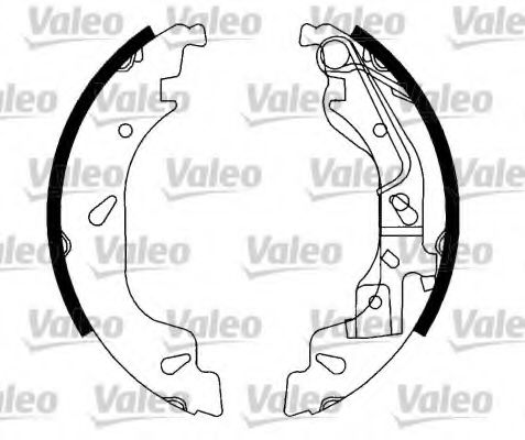553869 VALEO Brake System Brake Shoe Set
