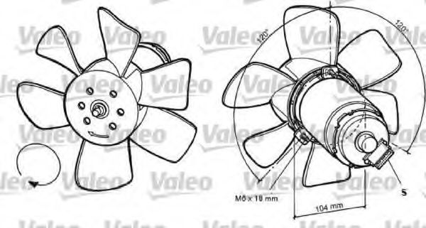 696031 VALEO Fan, radiator