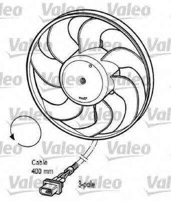 696033 VALEO Вентилятор, охлаждение двигателя