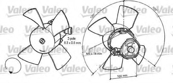 696035 VALEO Fan, radiator