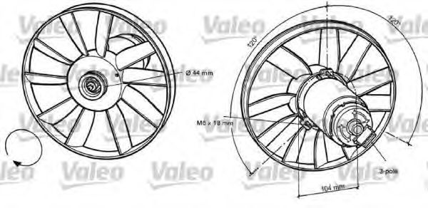 696039 VALEO Fan, radiator