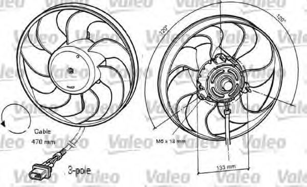 696040 VALEO Fan, radiator