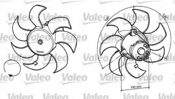 696049 VALEO Fan, radiator