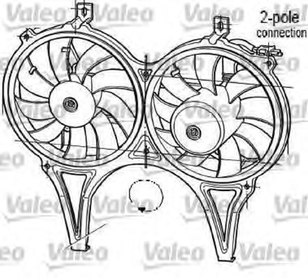 696050 VALEO Fan, radiator