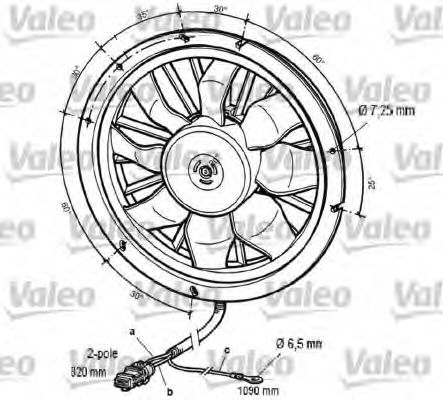 696060 VALEO Cooling System Fan, radiator
