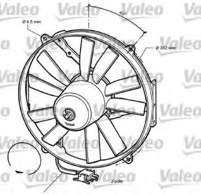 696068 VALEO Fan, radiator