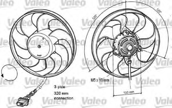 696078 VALEO Fan, radiator