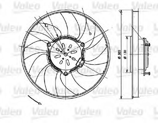 696082 VALEO Fan, radiator