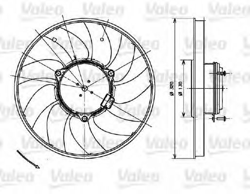 696083 VALEO Cooling System Fan, radiator
