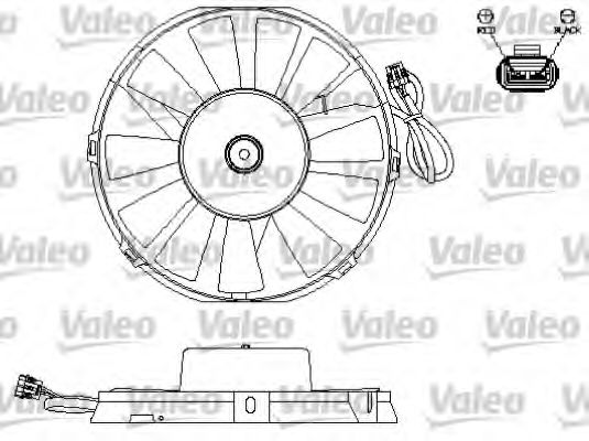 696172 VALEO Fan, A/C condenser