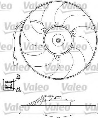 696191 VALEO Fan, radiator