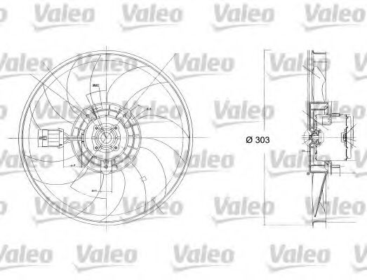 698187 VALEO Cooling System Fan, radiator