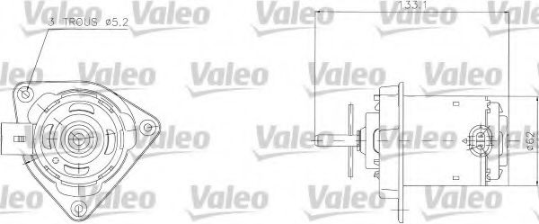 698316 VALEO Cooling System Electric Motor, radiator fan