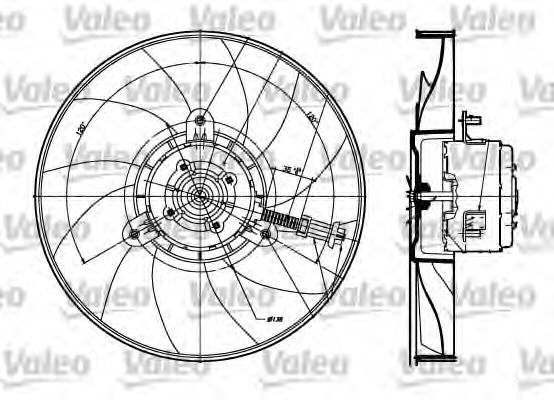 698357 VALEO Cooling System Fan, radiator