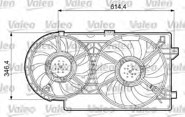 698409 VALEO Fan, radiator