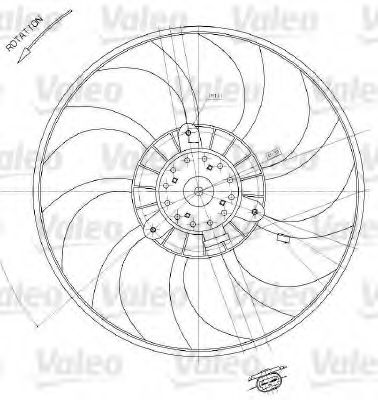 698412 VALEO Cooling System Fan, radiator