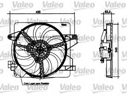 698494 VALEO Fan, radiator