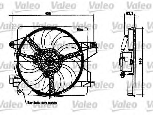 698496 VALEO Fan, radiator