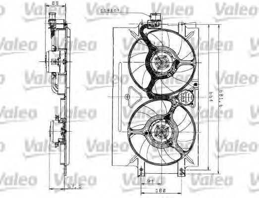 698526 VALEO Fan, radiator