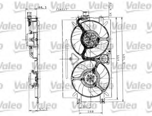 698527 VALEO Cooling System Fan, radiator
