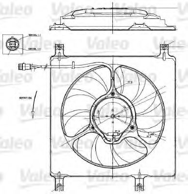 698552 VALEO Cooling System Fan, radiator