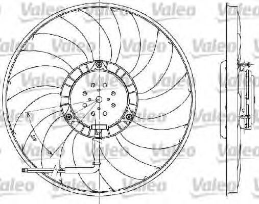 698609 VALEO Fan, radiator