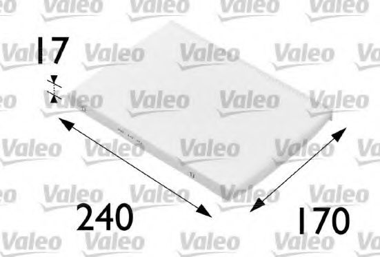 698689 VALEO Heating / Ventilation Filter, interior air