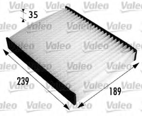 698694 VALEO Heating / Ventilation Filter, interior air