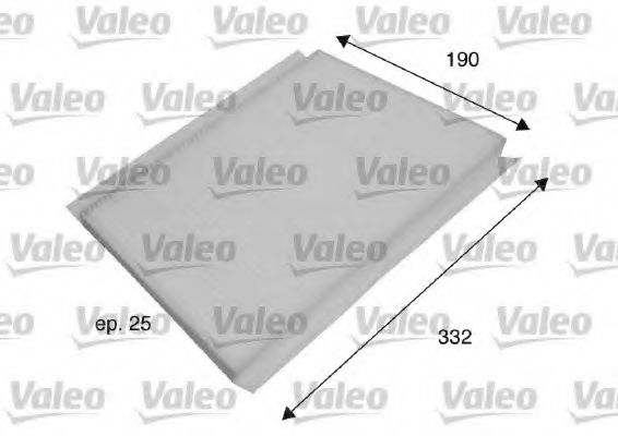 698701 VALEO Heating / Ventilation Filter, interior air