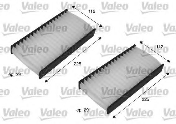 698735 VALEO Heating / Ventilation Filter, interior air
