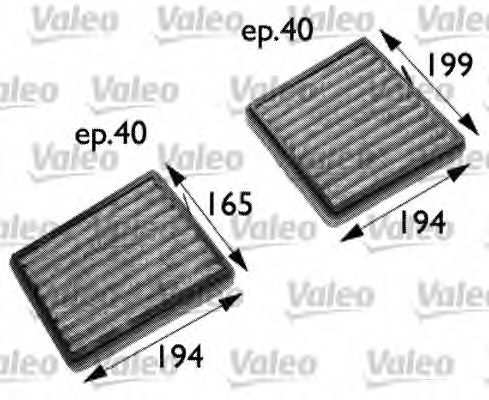 698742 VALEO Heating / Ventilation Filter, interior air