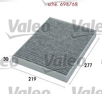698768 VALEO Filter, interior air