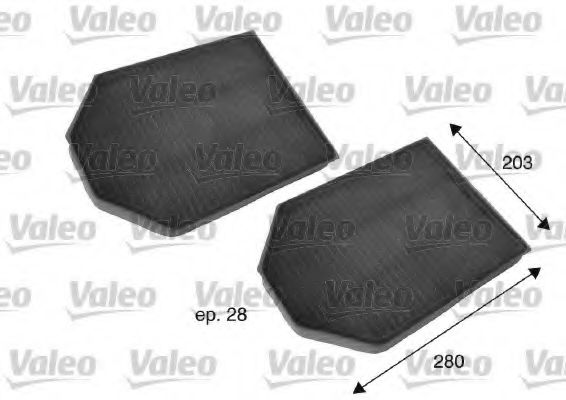 698791 VALEO Heating / Ventilation Filter, interior air