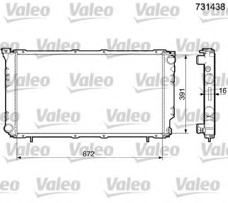 731438 VALEO Radiator, engine cooling