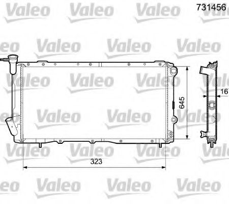 731456 VALEO Cooling System Radiator, engine cooling