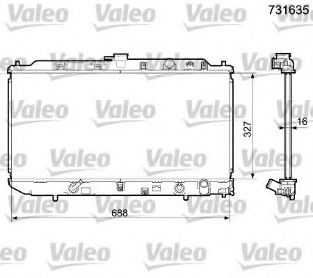 731635 VALEO Radiator, engine cooling