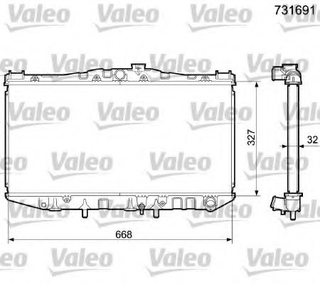 731691 VALEO Radiator, engine cooling