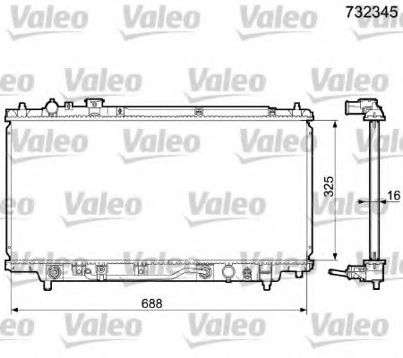 732345 VALEO Radiator, engine cooling