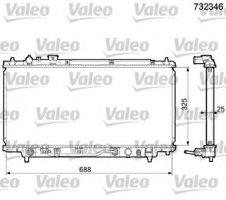 732346 VALEO Radiator, engine cooling