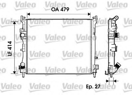 732960 VALEO Cooling System Radiator, engine cooling